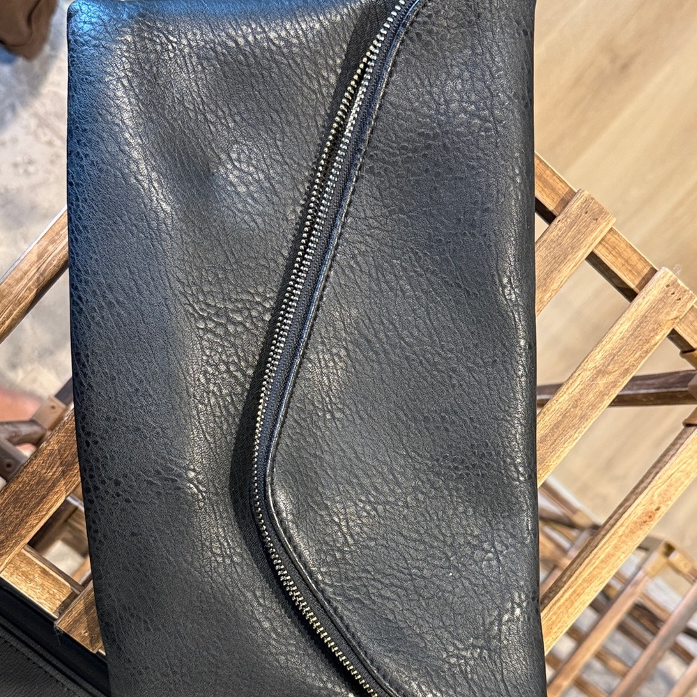 Black Leather Clutch